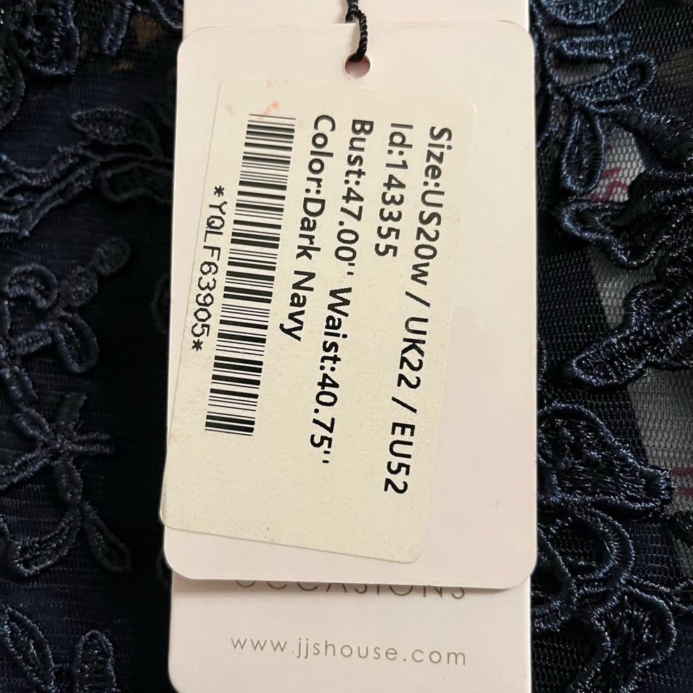 JJs House Dark Navy Long Sleeve Lace Dress - Picture 2 of 2
